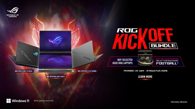 ASUS ROG Hadirkan Promo Back to School 2026, Bonus Bola Edisi Spesial 20 Tahun untuk Pembelian Laptop Gaming