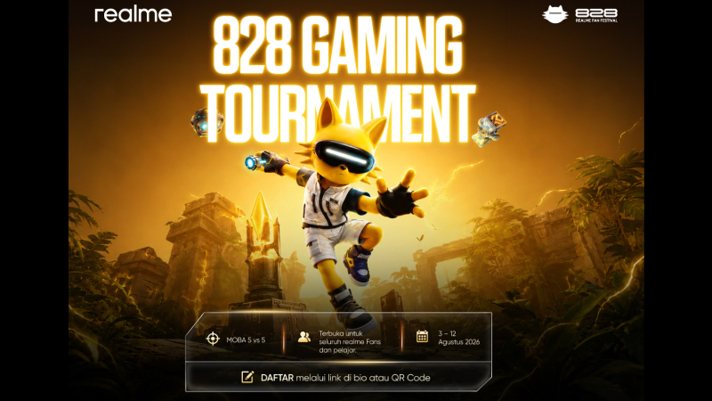 realme 828 Gaming Tournament 2026 Dibuka, Juara Bisa Lawan RRQ Sena hingga Trial Jadi Pro Player