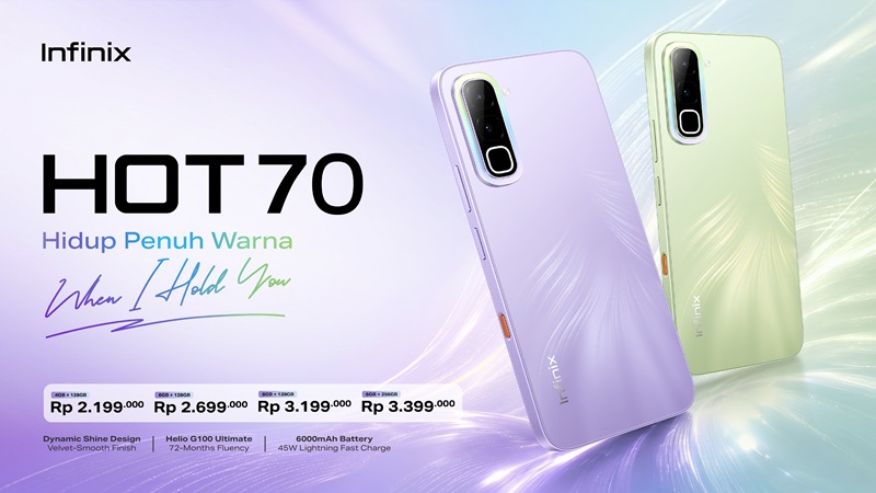 Infinix HOT 70 Resmi Meluncur di Indonesia, Ini Harga dan Spesifikasinya!