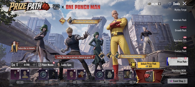 PUBG Mobile x One-Punch Man