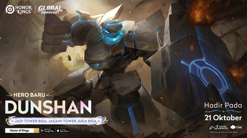 Honor of Kings Mulai Perayaan Anniversary 2026, Hadirkan Hero Dunshan dan Skin Gratis