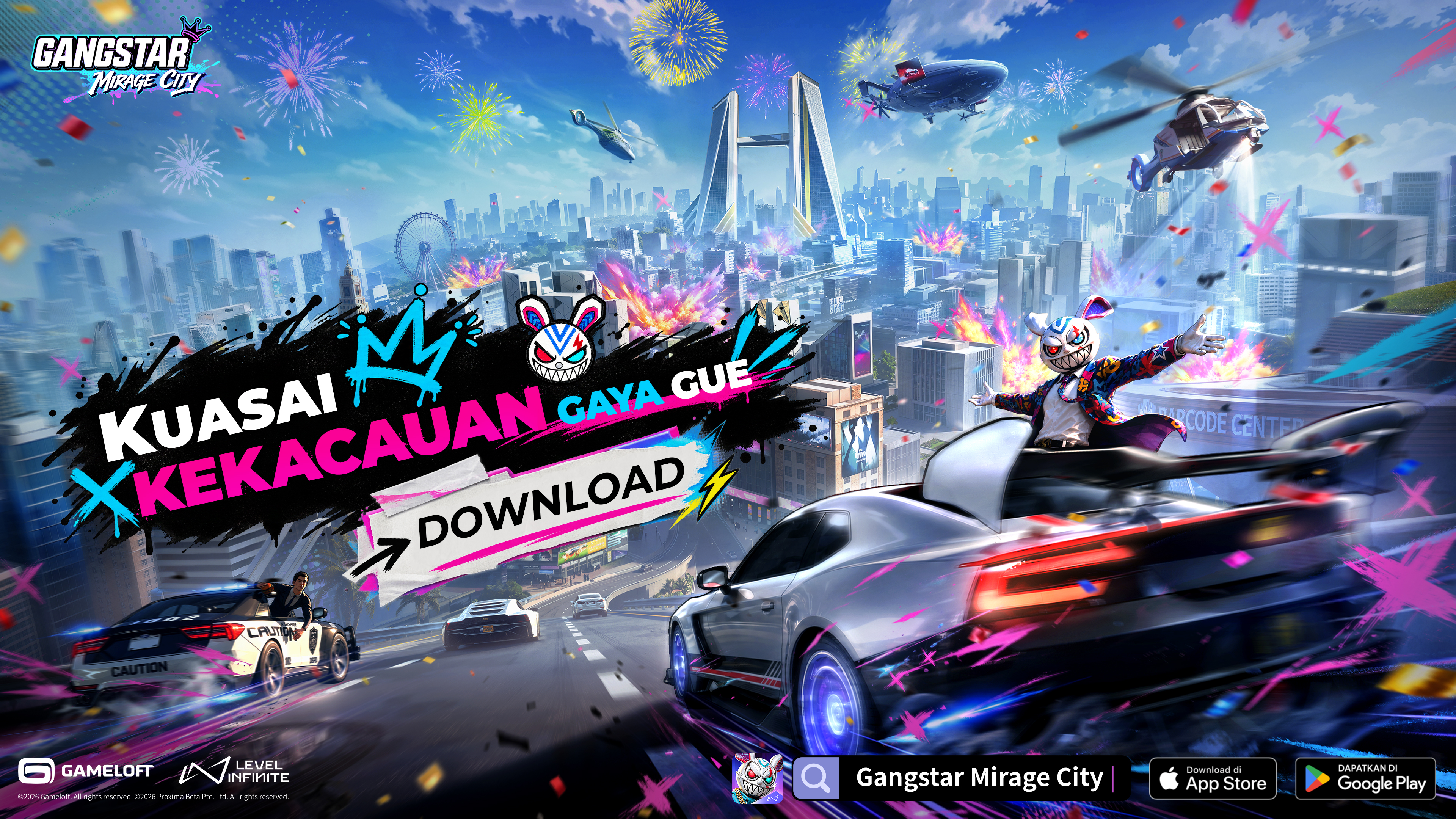 Gangstar Mirage City Resmi Hadir di Indonesia, Tembus 30 Juta Pemain Pra-Registrasi