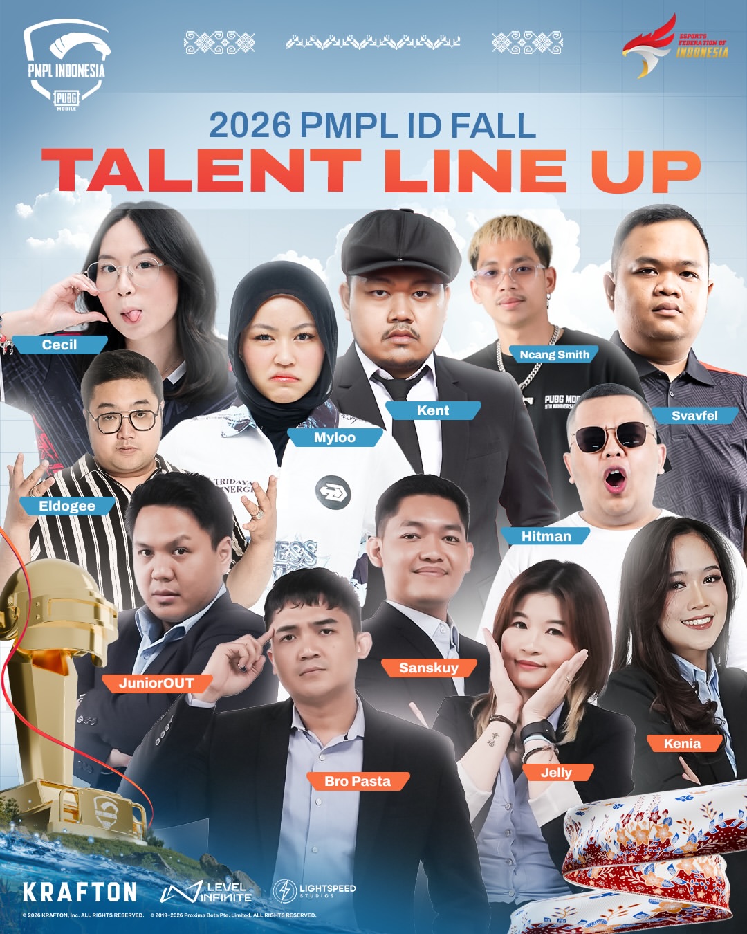 Line up Talent PMPL ID Fall 2026