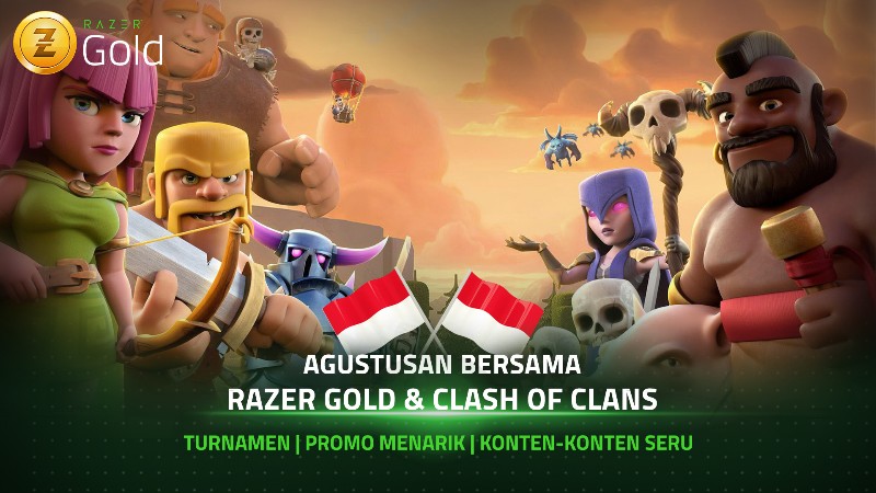 Agustusan Sama Razer Gold, Top Up Clash of Clans Makin Cuan!