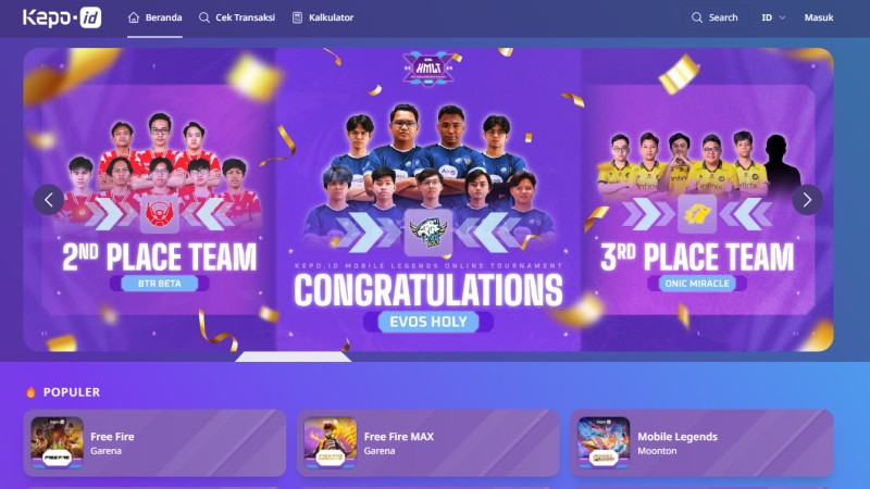 Kepo.id Beri Penawaran Menarik untuk Top-Up Game Favorit Kamu