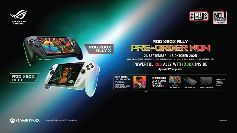 ROG Xbox Ally Buka Pre Order di Indonesia: Handheld Gaming PC Kolaborasi Xbox yang “Hype Abis”