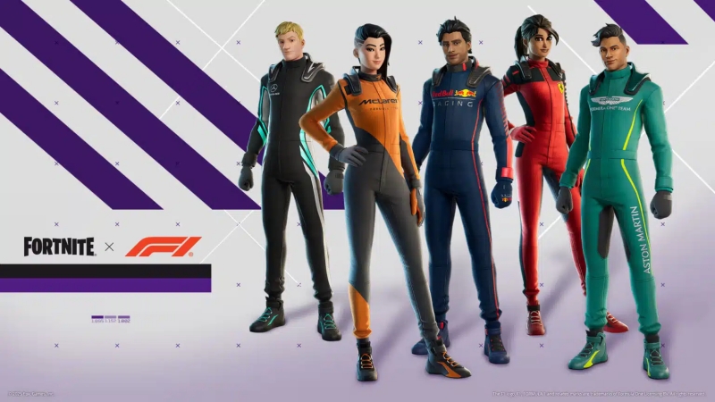 Fortnite dan F1 Bersinergi: Set Kosmetik Tim F1 Meluncur 20 November