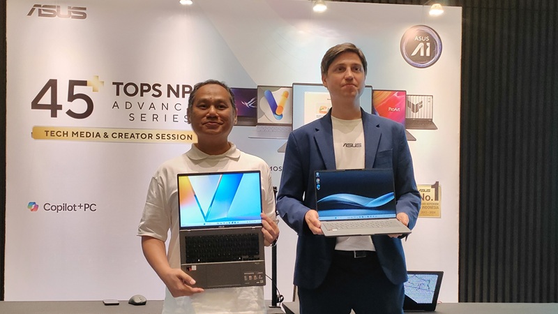 ASUS Dominasi Pasar Copilot+ PC di Indonesia, Laptop AI 45+ TOPS Jadi Andalan