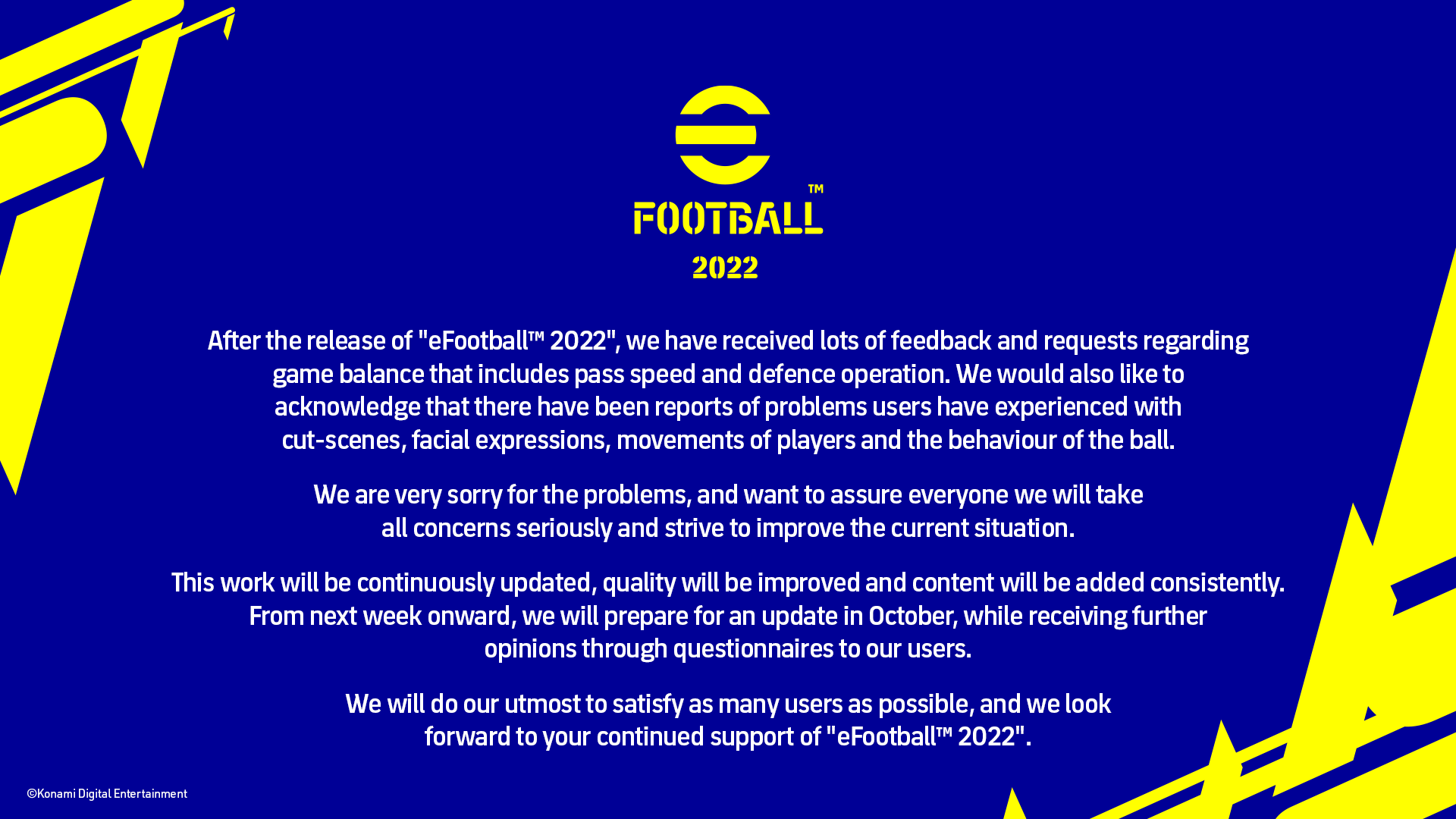 eFootball PES 2022 Banyak Bug, Konami Minta Maaf