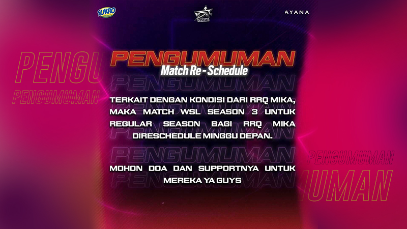 Pemain Kena Covid-19, WSL Undur Pertandingan RRQ Mika