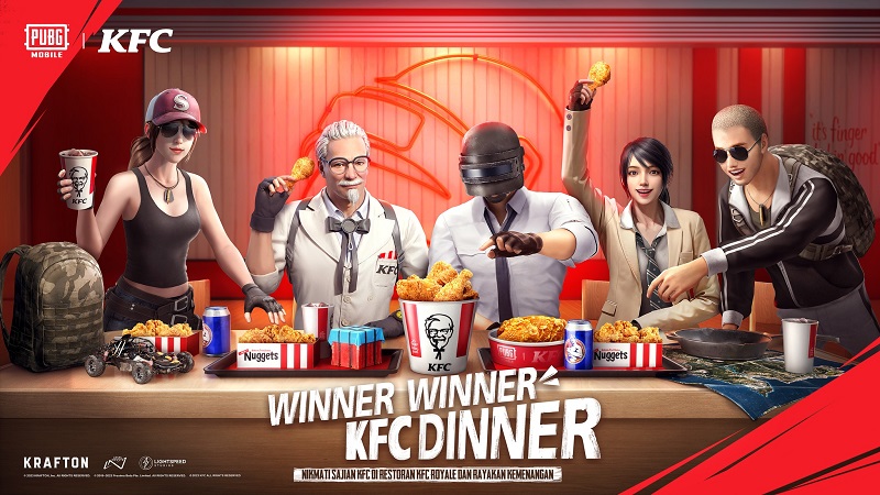 Cara Mudah Dapatkan 7 Skin Kolaborasi PUBGM x KFC!