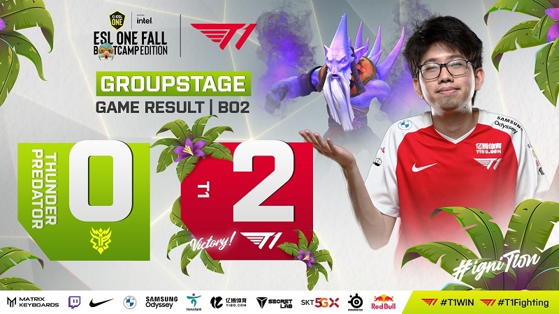 T1 Telat Panas di ESL One Fall 2021