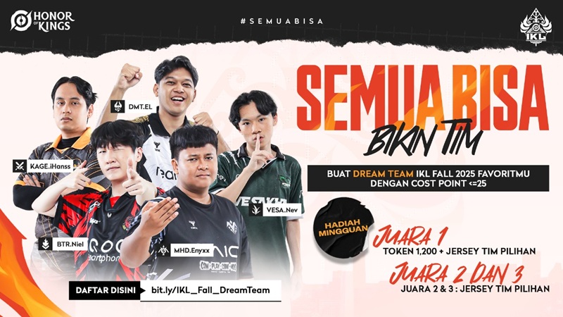 IKL Fall 2025 Hadirkan Program “Semua Bisa Bikin Tim”, Fans HOK Bisa Racik Dream Team Sendiri