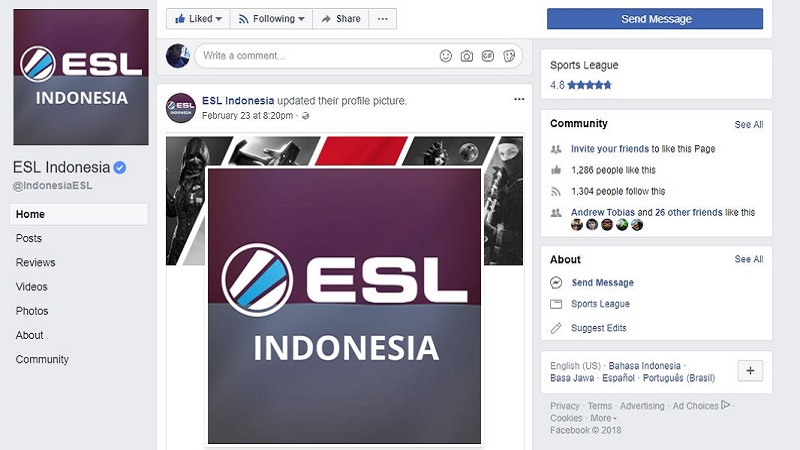 Fanpage Resminya Mulai Aktif, ESL Indonesia Siapkan Event Perdana?
