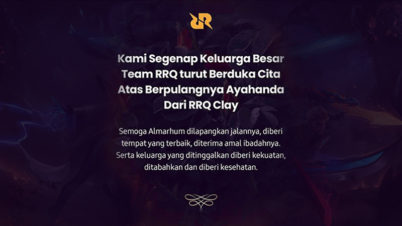 Clay Berduka, Sang Ayah Pergi Selang Seminggu Gabung RRQ Hoshi