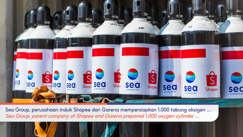 Induk Perusahaan Garena Bagikan 1000 Tabung Oksigen, Lawan COVID-19!