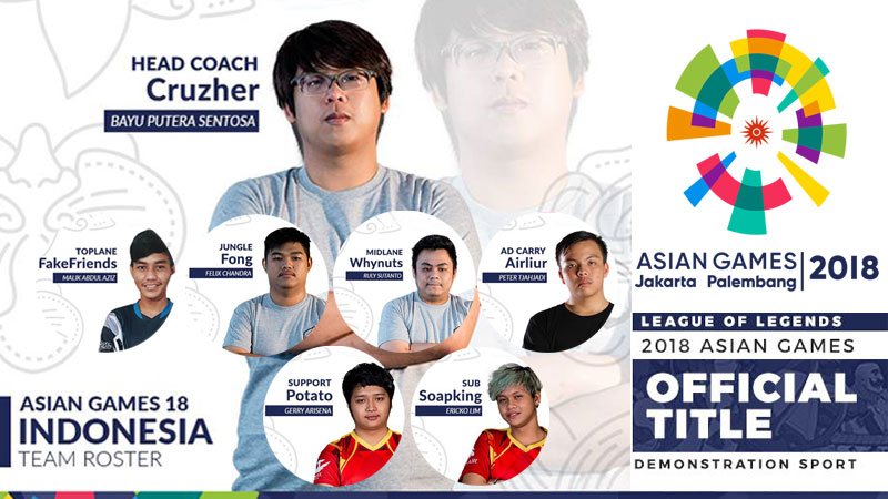 Cruzher Umumkan 6 Pemain Terbaik, Tumpuan LOL Indonesia di AG 2018!