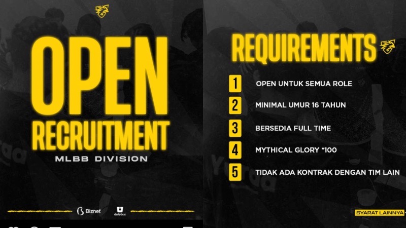 Buruan Daftar, Onic Esports Open Trial