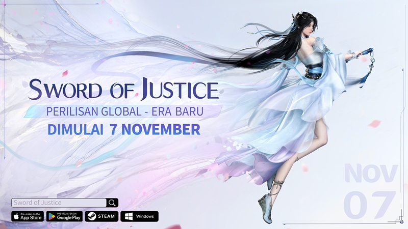 Sword of Justice Rilis Global 7 November: MMORPG Fantasi Timur dengan Teknologi AI dan Anti Pay-to-Win!