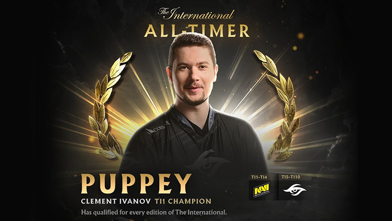 Puppey, Satu-satunya Pemain yang Belum Absen di TI DOTA 2
