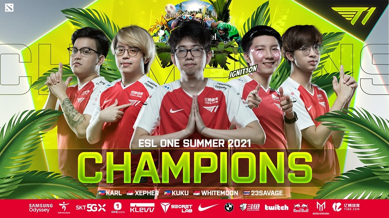 T1 Juara ESL One Summer 2021, Duet Xepher-Whitemon Banjir Pujian