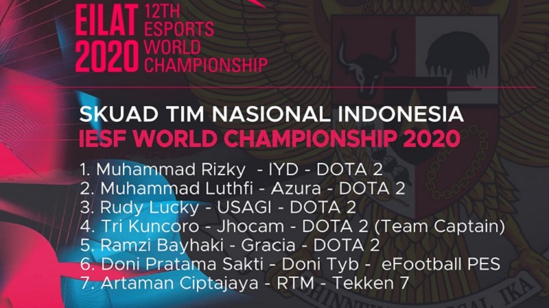 IESPA Rilis Skuad Timnas Untuk IESF World Championship 2020