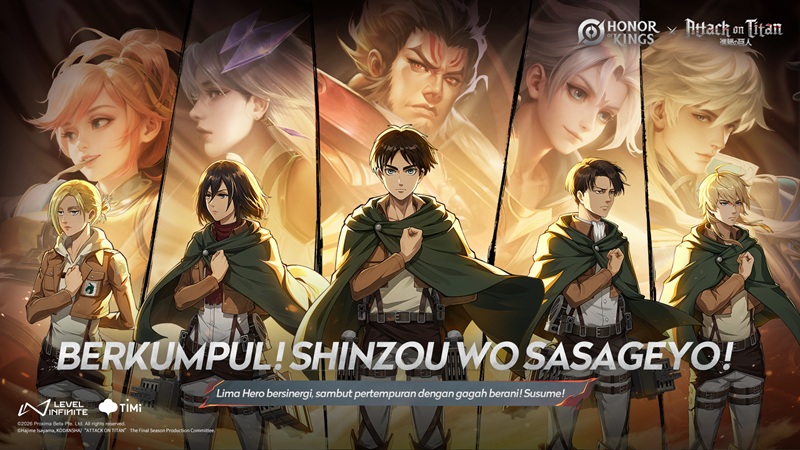 Kolaborasi Honor of Kings x Attack on Titan Hadirkan Pengalaman Imersif dalam Pertarungan Epic!