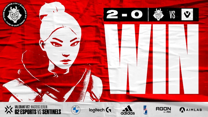 Balas Dendam! G2 Patahkan Winstreak Sentinels di VCT Masters Berlin