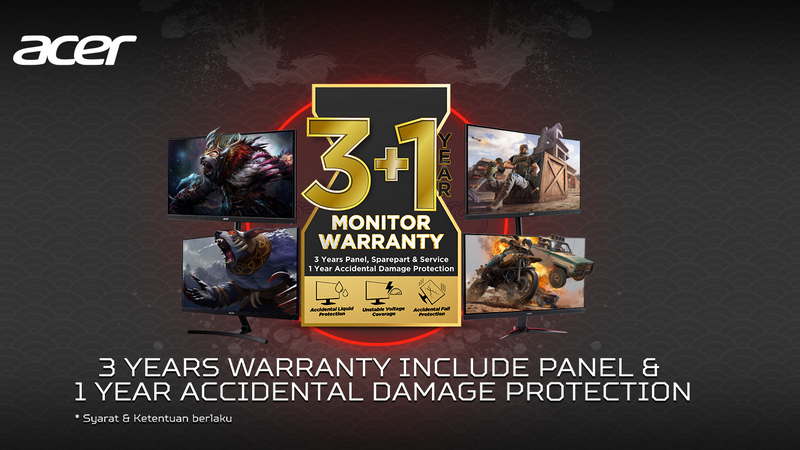 Beli Monitor Gaming Acer, Dapat Garansi Full 3 Tahun!