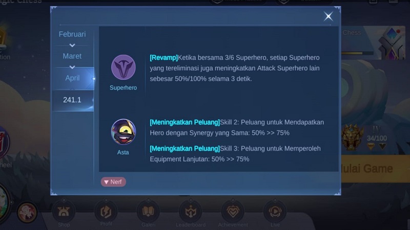 Update Baru Magic Chess: Nerf Venom & Buff Superhero