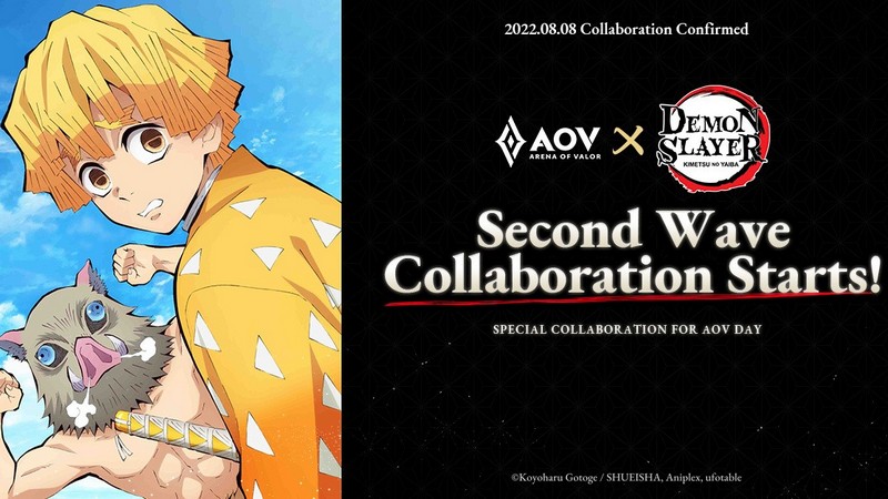 Zenitsu dan Inosuke dari Demon Slayer untuk Rayakan AOV Day