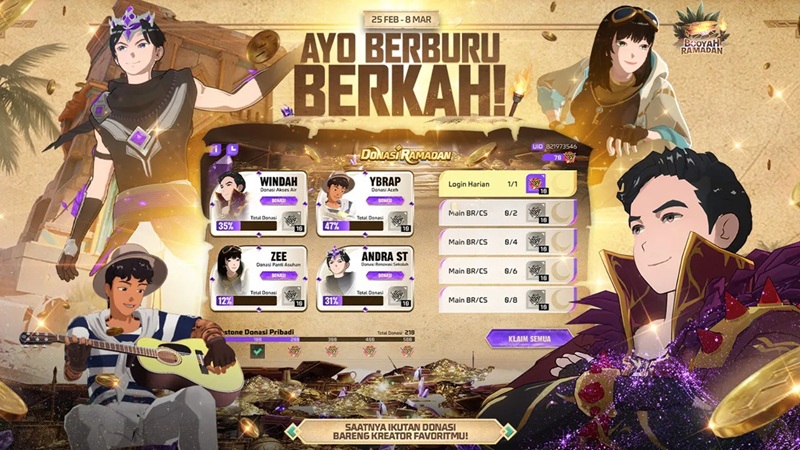 Booyah Ramadan 2026: Berburu Berkah Sambil Mabar, Free Fire Salurkan Donasi Lebih dari Rp670 Juta