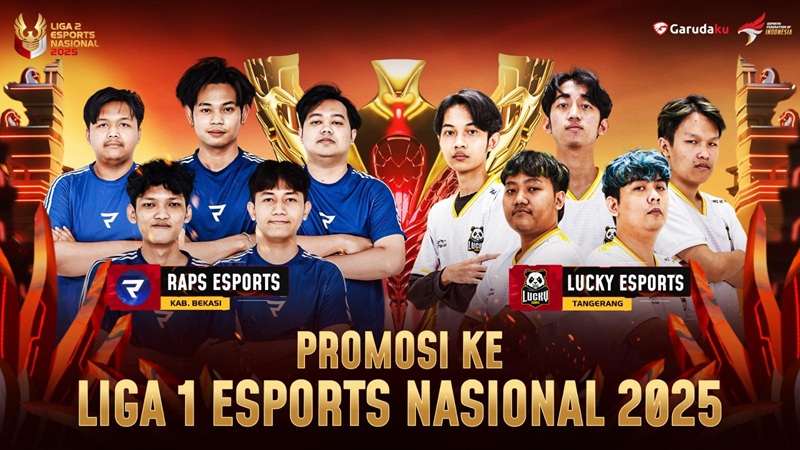 RAPS Esports dan Lucky Esports Resmi Promosi ke Liga 1 Esports Nasional 2025