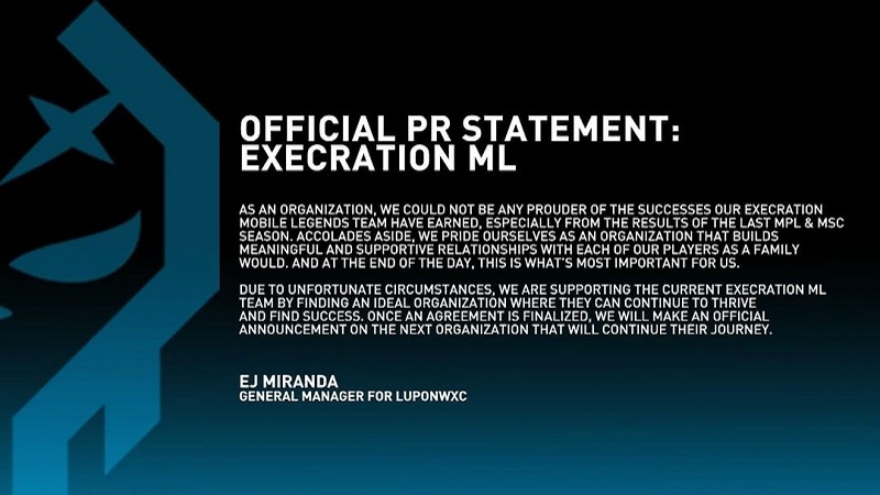 Juara MSC 2021 Execration Bakal Jual Pemain MLBB Mereka