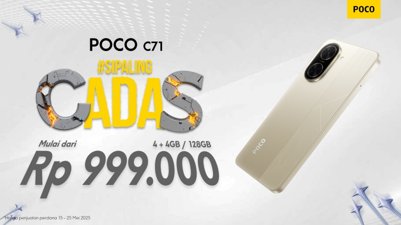 Perkenalkan POCO C71, Smartphone Sejutaan #SiPalingCadas Resmi Meluncur di Indonesia!