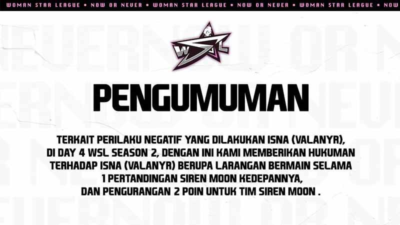 Aksi Tak terpuji Player Siren Moon Diganjar Hukuman Berat!