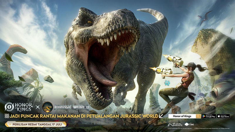 Honor of Kings x Jurassic World Rebirth: Kolaborasi Dinosaurus Hadirkan Nuansa Tropis di The Gorge