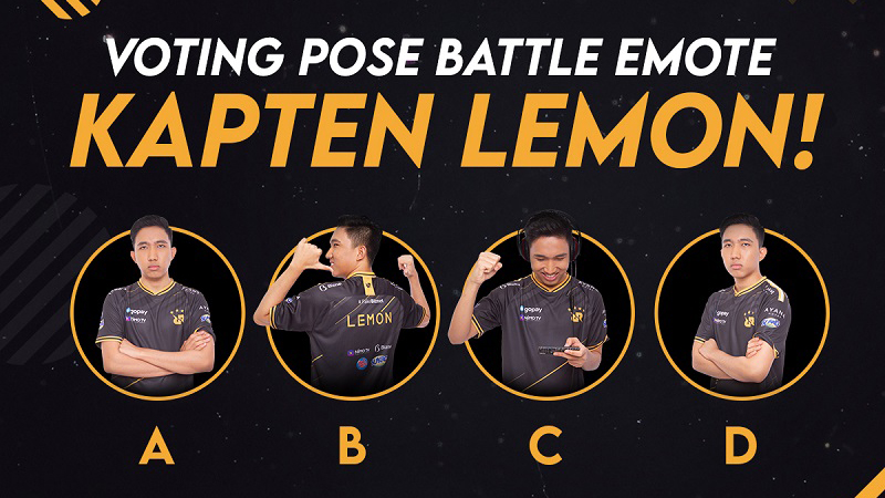 Raih Voting Tertinggi, Moonton Buatkan RRQ Lemon Battle Emote!