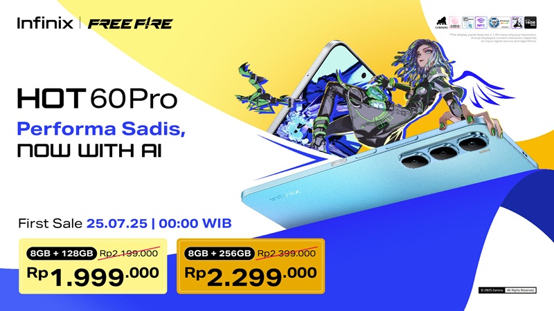 Infinix HOT 60 Pro Resmi Rilis, Smartphone Ultra Slim dengan Chipset Gaming Terbaru