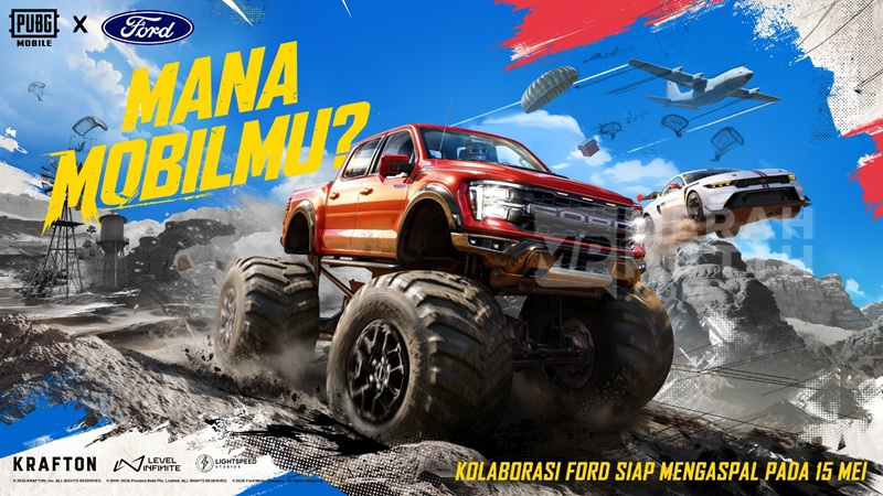 PUBG MOBILE Hadirkan Kolaborasi dengan Ford, Bawa Mustang GTD dan F-150 Raptor R ke Dalam Game