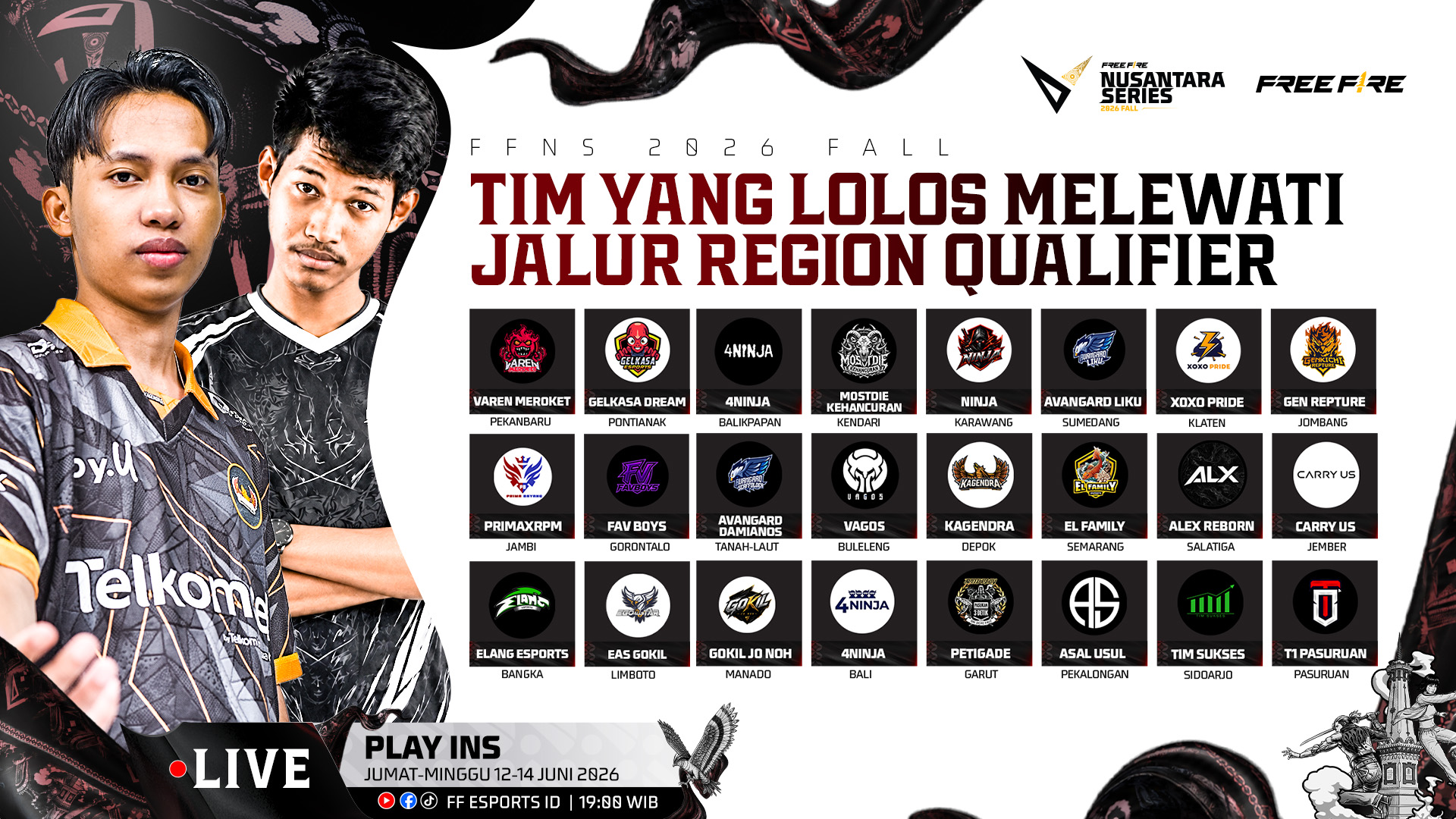 FFNS 2026 Fall Masuki Babak Play-Ins, 36 Tim Berebut 9 Tiket ke Grand Finals Yogyakarta